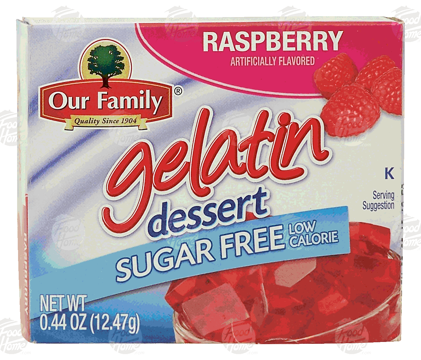 Our Family  raspberry gelatin dessert, sugar free Full-Size Picture